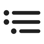 Text Bullet List Tree SVG Icon